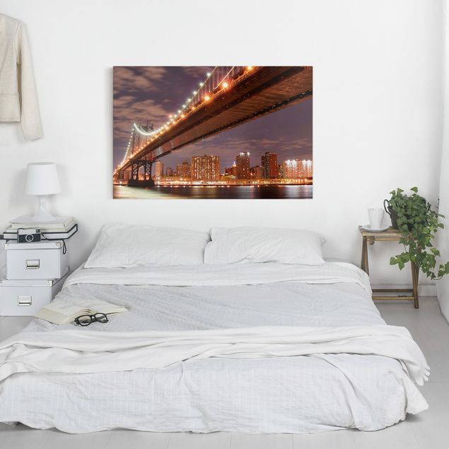 Billeder på lærred New York Manhattan Bridge