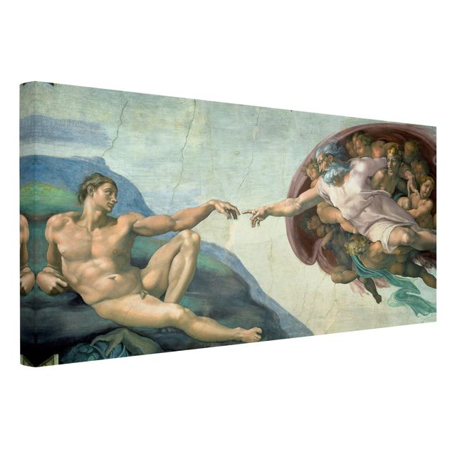 Billeder på lærred spirituelt Michelangelo - The Sistine Chapel: The Creation Of Adam