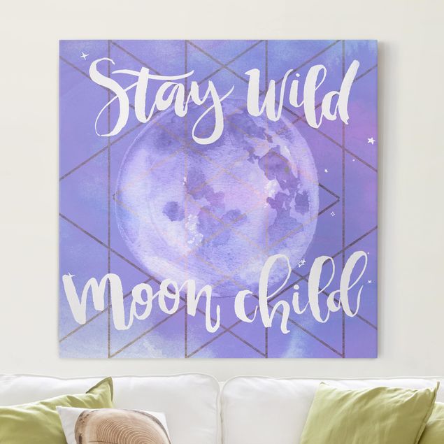 Billeder på lærred spirituelt Moon Child - Stay Wild