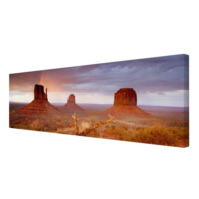 Billeder på lærred landskaber Monument Valley At Sunset