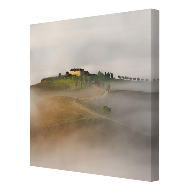 Billeder moderne Morning Fog In The Tuscany