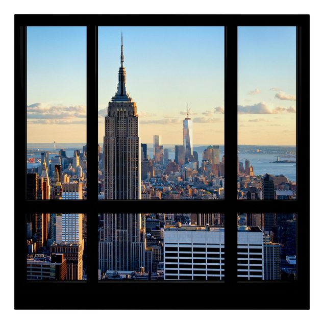 Billeder arkitektur og skyline New York Window View Of The Empire State Building