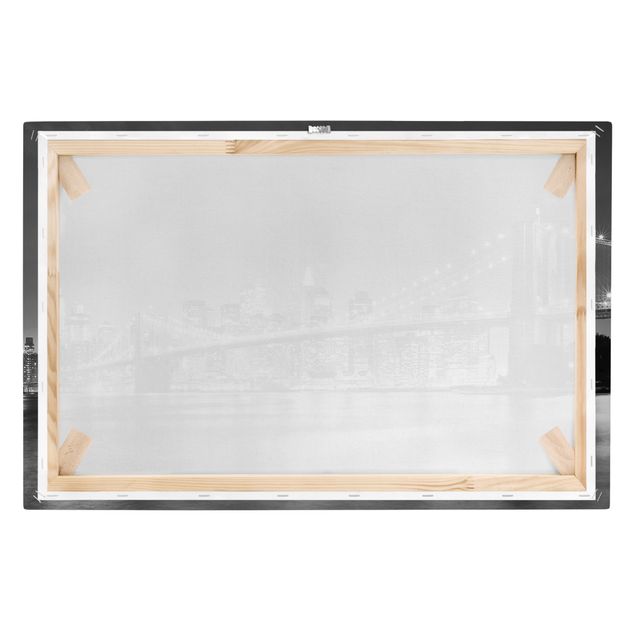 Billeder sort og hvid Nighttime Manhattan Bridge II