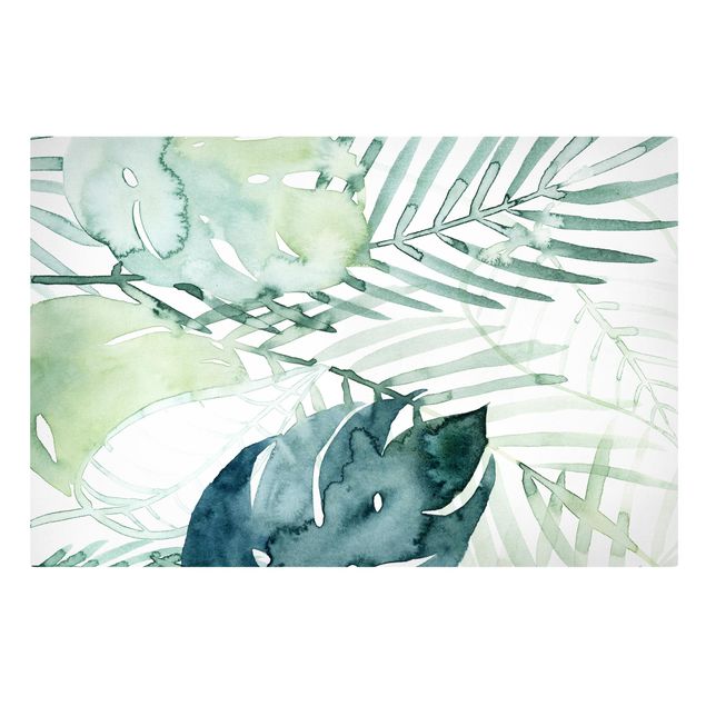 Billeder grøn Palm Fronds In Watercolour I