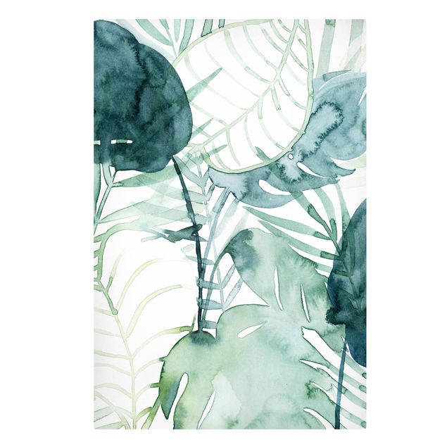 Billeder grøn Palm Fronds In Water Color II