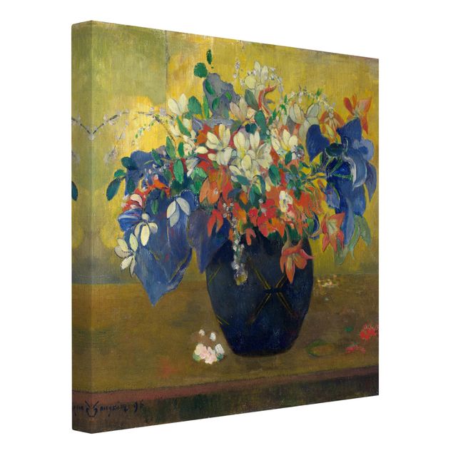 Billeder på lærred blomster Paul Gauguin - Flowers in a Vase