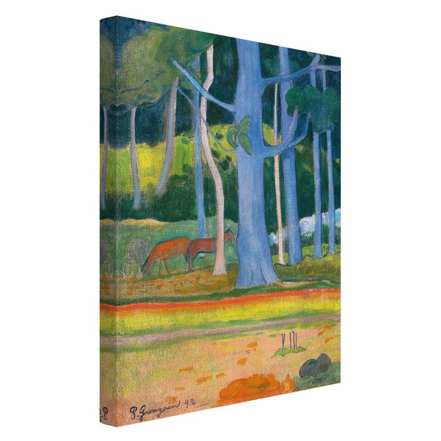 Kunst stilarter Paul Gauguin - Landscape with blue Tree Trunks