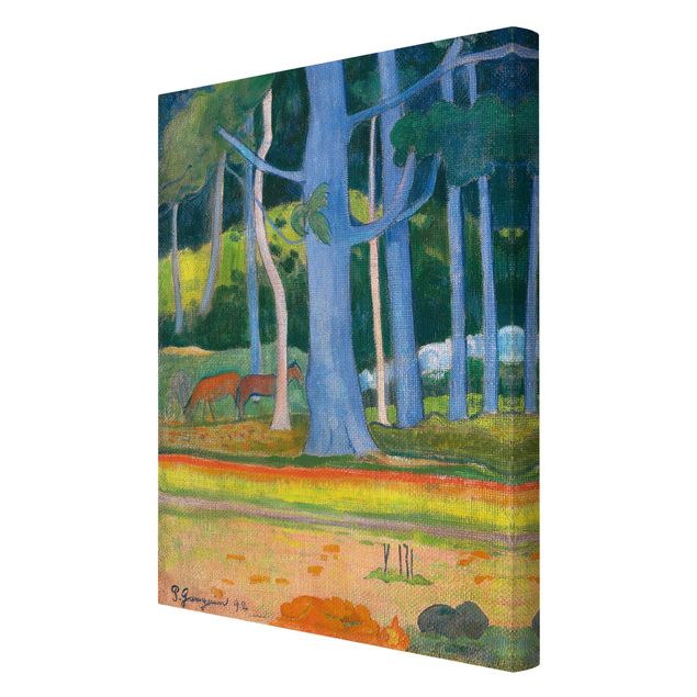 Billeder landskaber Paul Gauguin - Landscape with blue Tree Trunks
