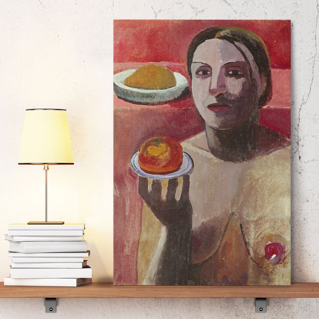 Kunst stilarter ekspressionisme Paula Modersohn-Becker - Semi-nude Italian Woman with Plate