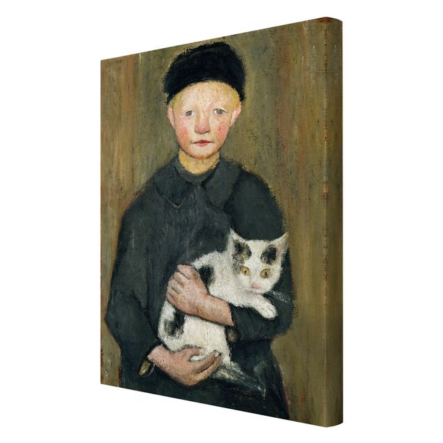 Billeder på lærred kunsttryk Paula Modersohn-Becker - Boy with Cat