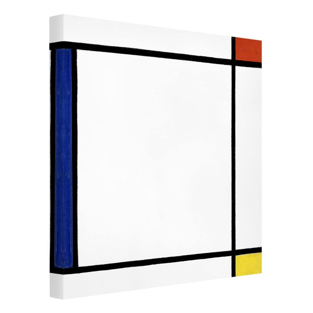 Billeder på lærred kunsttryk Piet Mondrian - Composition III with Red, Yellow and Blue