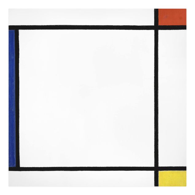 Billeder kunsttryk Piet Mondrian - Composition III with Red, Yellow and Blue