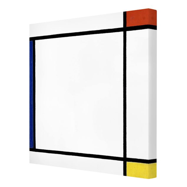 Billeder på lærred abstrakt Piet Mondrian - Composition III with Red, Yellow and Blue