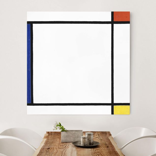 køkken dekorationer Piet Mondrian - Composition III with Red, Yellow and Blue