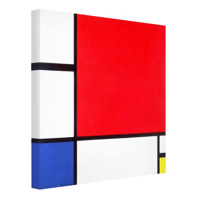 Billeder på lærred kunsttryk Piet Mondrian - Composition With Red Blue Yellow