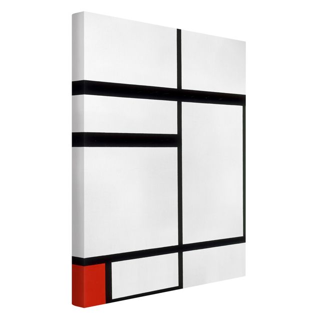 Billeder på lærred kunsttryk Piet Mondrian - Composition with Red, Black and White