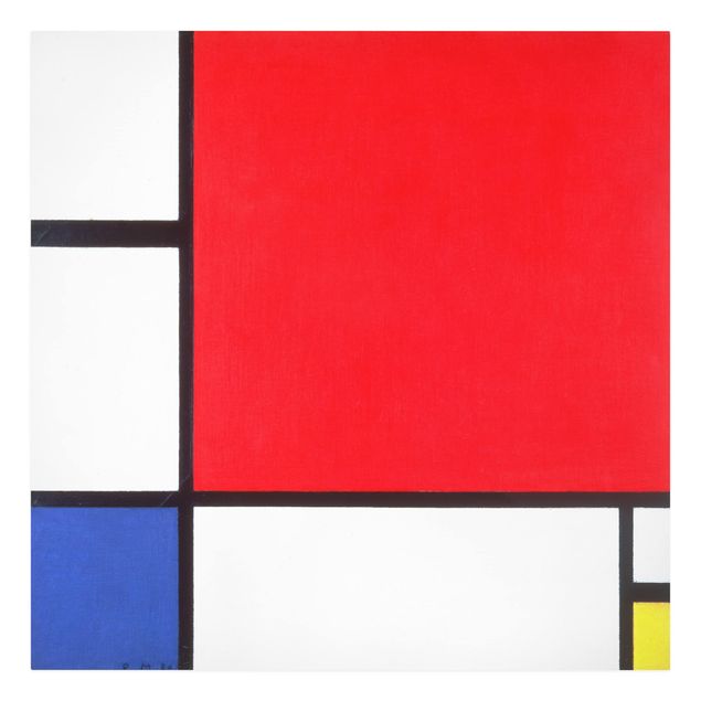 Billeder kunsttryk Piet Mondrian - Composition With Red Blue Yellow