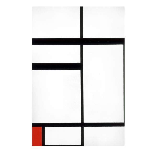 Billeder kunsttryk Piet Mondrian - Composition with Red, Black and White