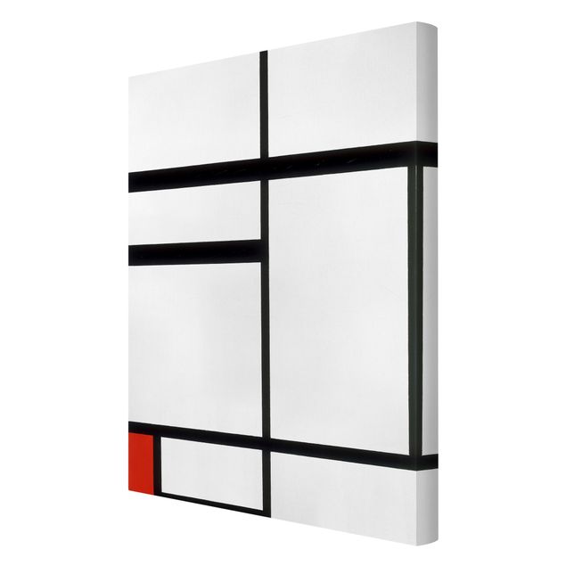 Billeder på lærred abstrakt Piet Mondrian - Composition with Red, Black and White