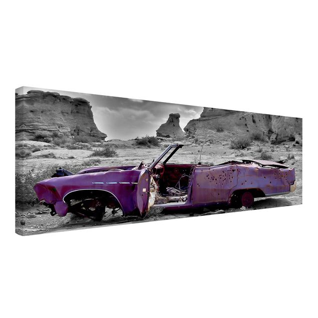 Billeder på lærred vintage Pink Cadillac