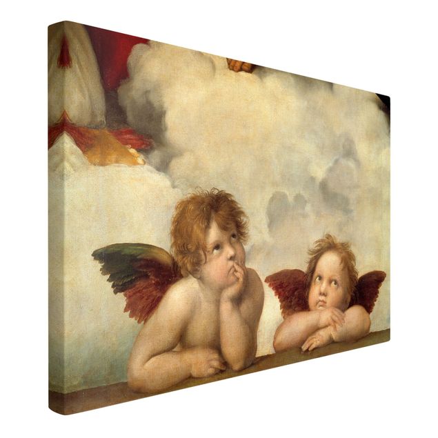 Billeder på lærred kunsttryk Raffael - Two Angels. Detail from The Sistine Madonna