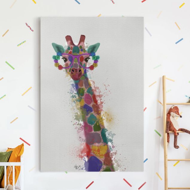 Børneværelse deco Rainbow Splash Giraffe