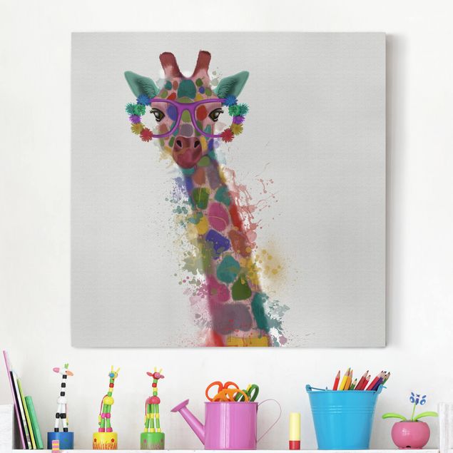 Børneværelse deco Rainbow Splash Giraffe