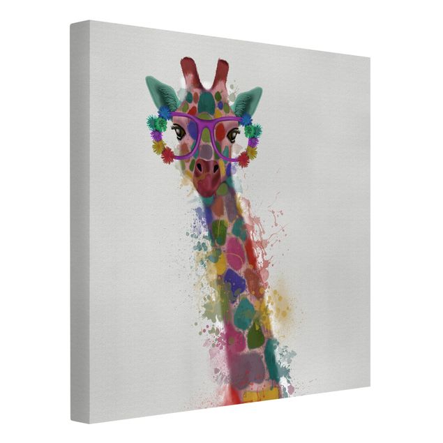 Billeder på lærred dyr Rainbow Splash Giraffe
