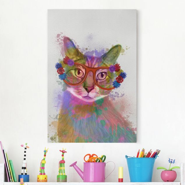 Børneværelse deco Rainbow Splash Cat