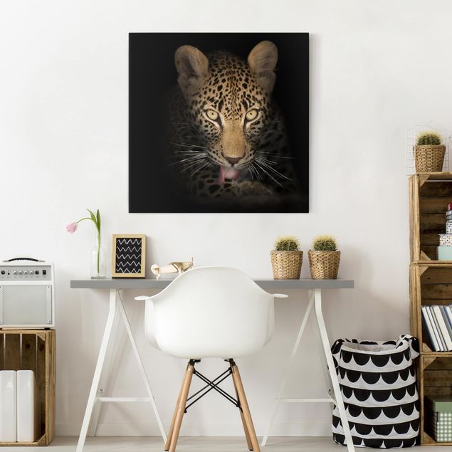 Billeder på lærred katte Resting Leopard