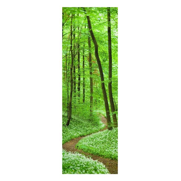 Billeder på lærred skove Romantic Forest Track
