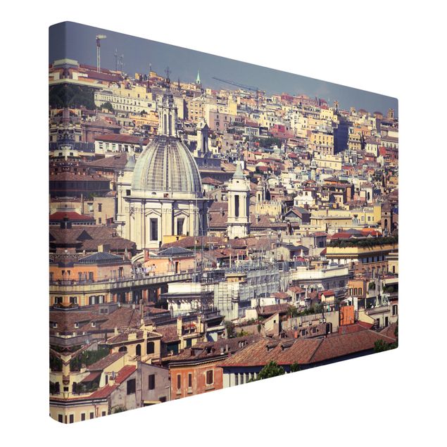 Billeder på lærred arkitektur og skyline Rome Rooftops