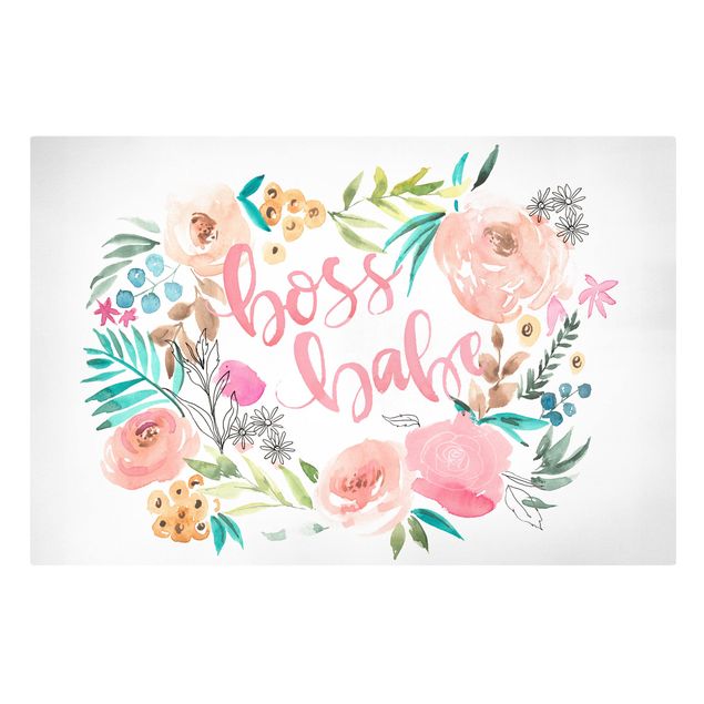 Billeder Pink Flowers - Boss Babe