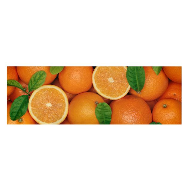 Billeder på lærred grøntsager og frukt Juicy oranges