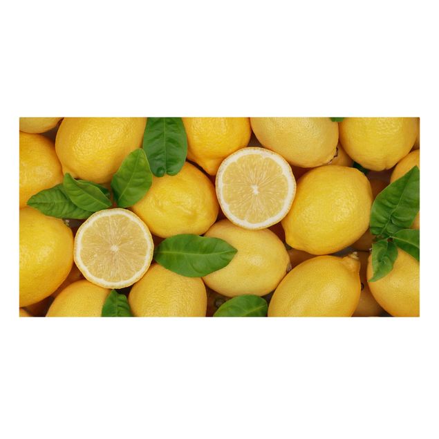 Billeder på lærred grøntsager og frukt Juicy lemons