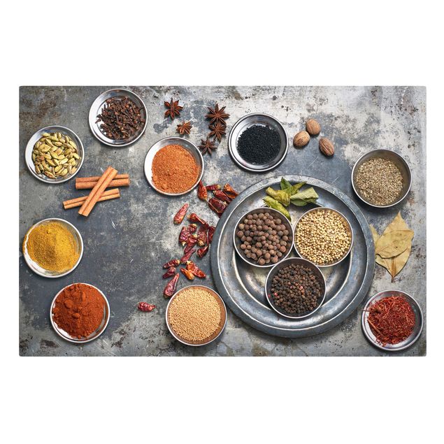 Billeder på lærred krydderier og urter Shabby Spice Plate