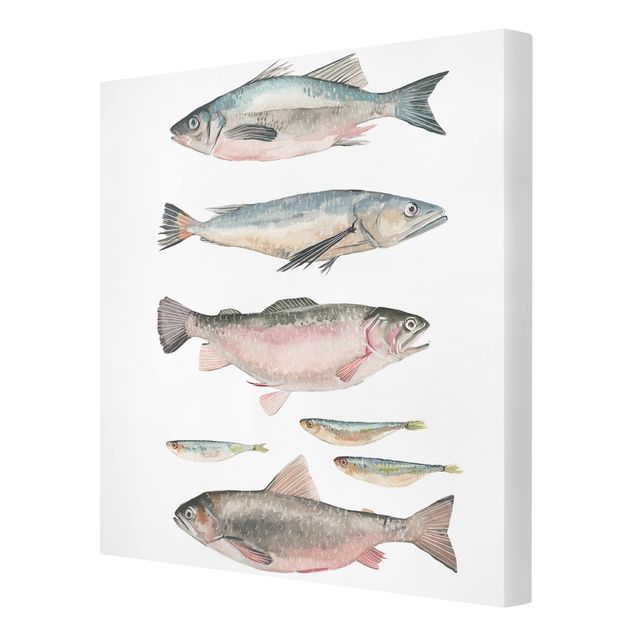 Billeder dyr Seven Fish In Watercolour I