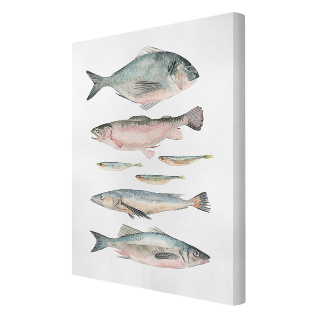Billeder dyr Seven Fish In Watercolour II