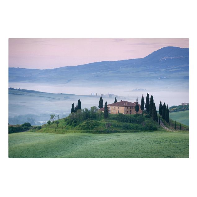 Billeder på lærred arkitektur og skyline Sunrise In Tuscany