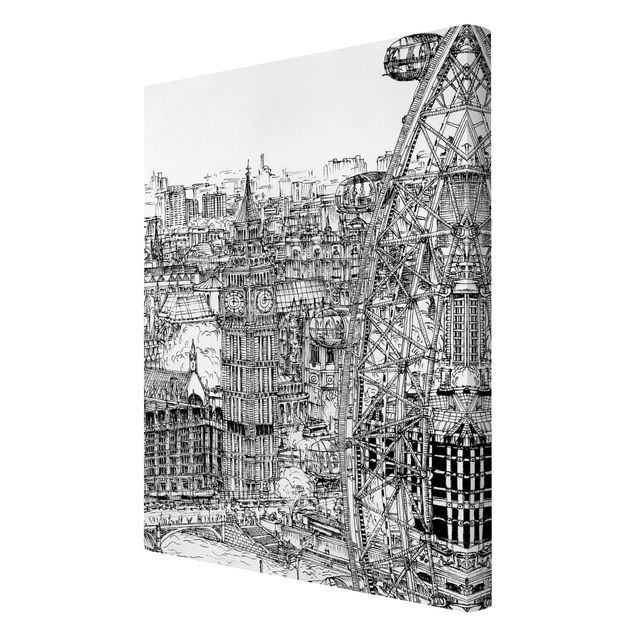 Billeder arkitektur og skyline City Study - London Eye