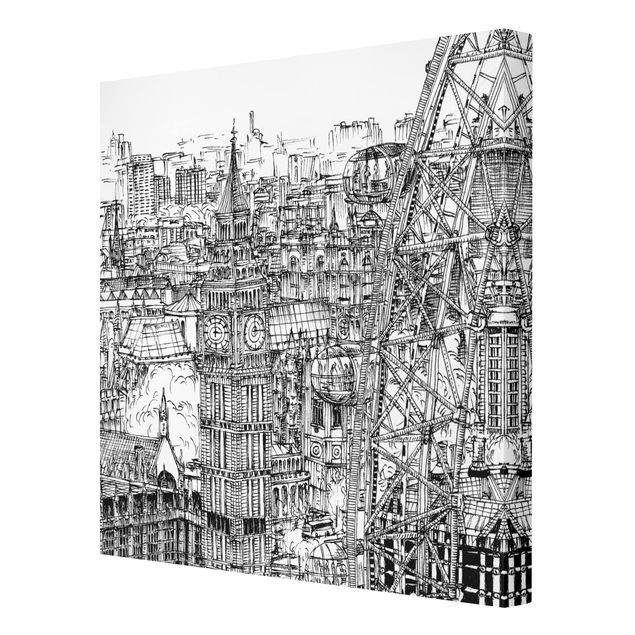 Billeder arkitektur og skyline City Study - London Eye