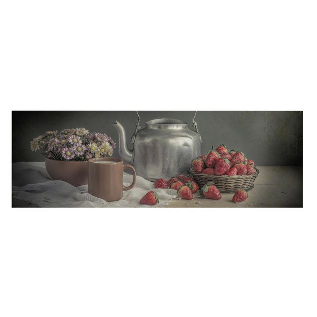 Billeder grå Still Life with Strawberries