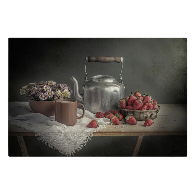 Billeder grå Still Life with Strawberries