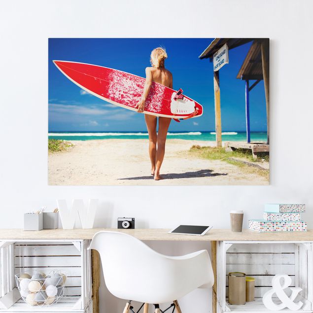 Billeder landskaber Surfer Girl