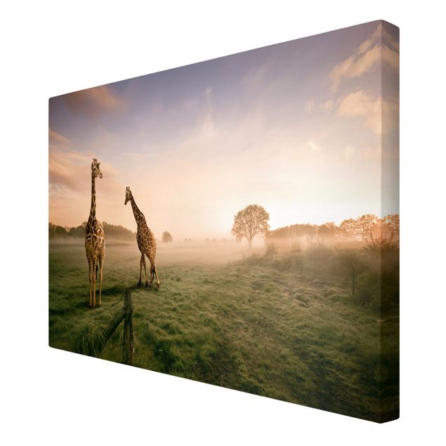 Billeder på lærred dyr Surreal Giraffes