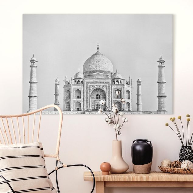 Billeder på lærred arkitektur og skyline Taj Mahal In Gray