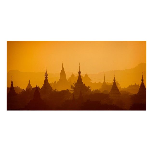 Billeder på lærred spirituelt Temple City In Myanmar