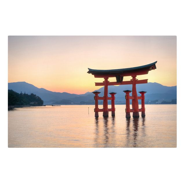 Billeder landskaber Torii At Itsukushima