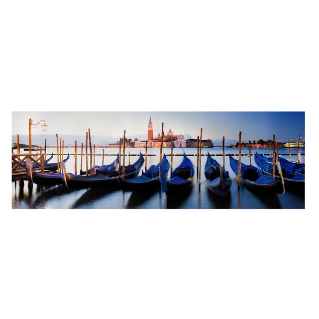 Billeder på lærred arkitektur og skyline Venice Gondolas