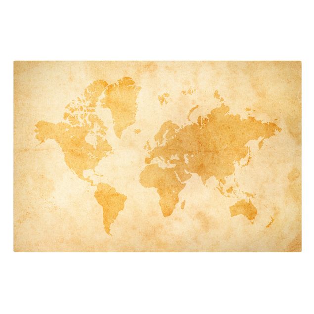 Billeder orange Vintage World Map